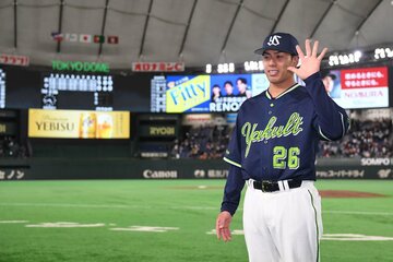 ５勝目を挙げたヤクルト・山野