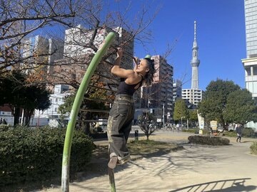 気温４度の中…