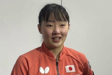 早田ひなに敗れた張本美和が取材対応