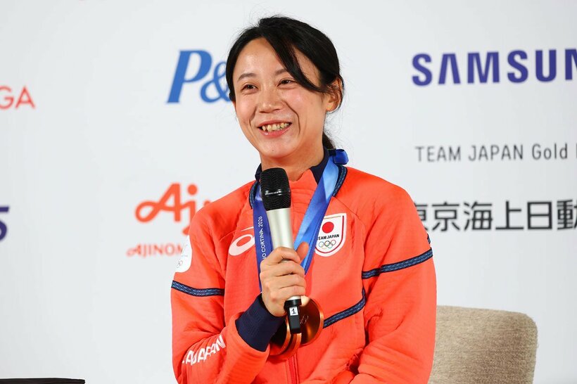 穏やかな表情で胸中を語った高木美帆