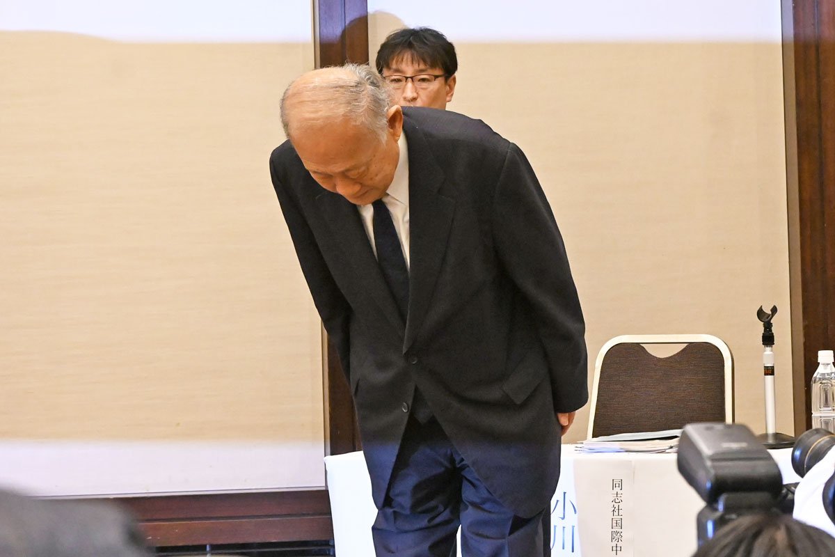 辺野古沖転覆事故めぐる会見で「ありえない」放送事故　同志社理事長が遺族の個人情報ポロリ | 東スポWEB
