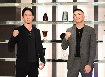  萩原京平(右)との対戦が決まった朝倉未来