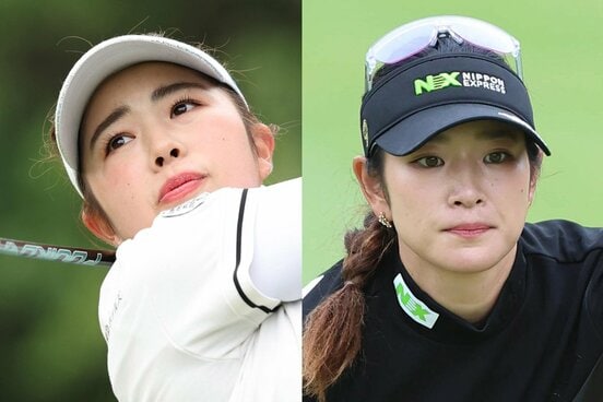 山下美夢有（左）と原英莉花