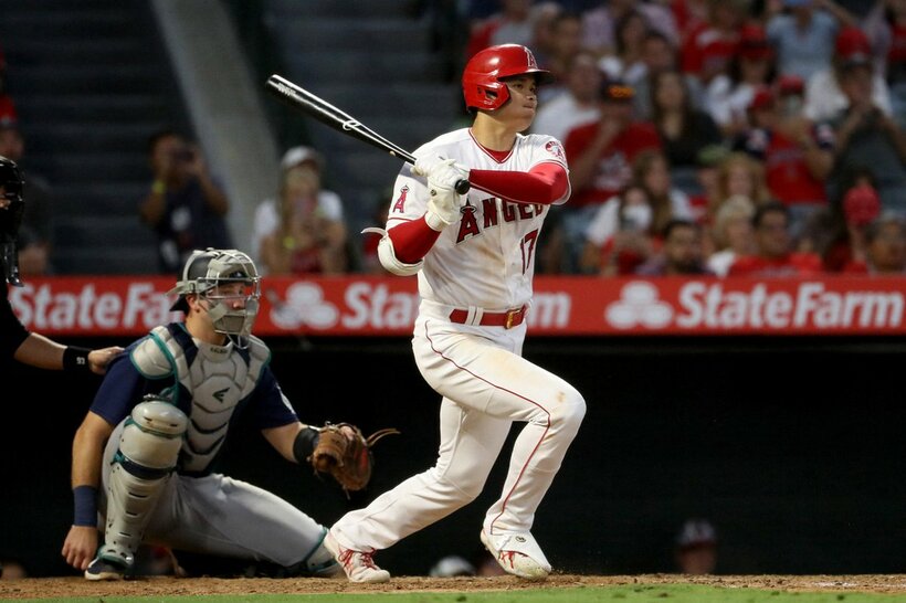  ４回に安打を放った大谷（ロイター＝USA　TODAY　Sports)