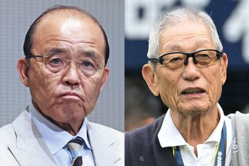 岡田彰布氏(左)と権藤博氏