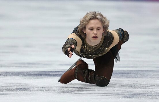 ＳＰで首位に立ったイリア・マリニン（ロイター）