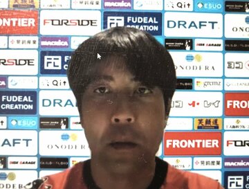  オンライン取材に応じた早川智伸監督