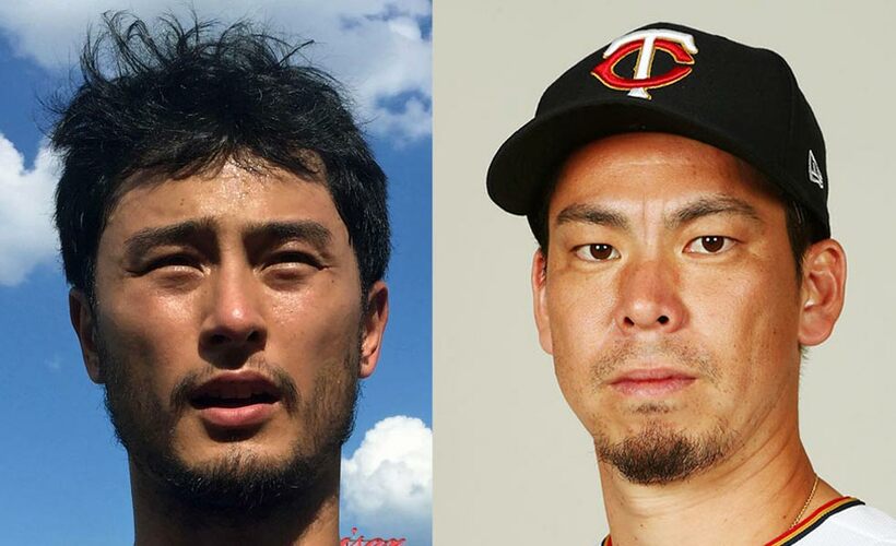  ダルビッシュ（左）と前田健太（ロイター＝USA TODAY）