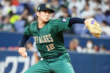 ５回まではロッテ打線を無失点に封じていたオリックス・山下