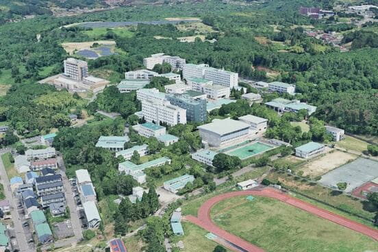 福島大学(GoogleEarthから)