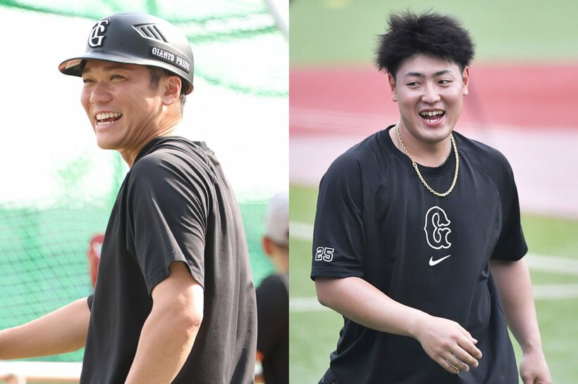 巨人・坂本勇人(左)が一軍復帰となると、岡本和真の守備位置は…
