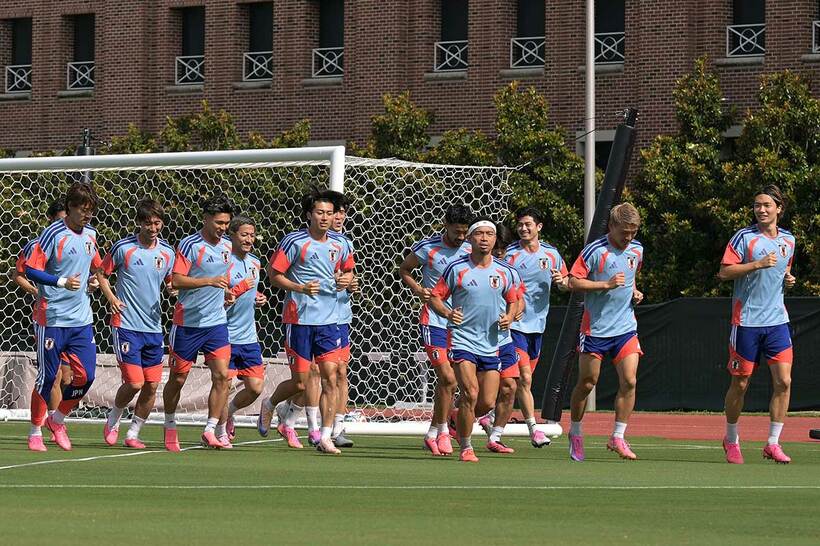 ダラスで公式練習を行った日本代表