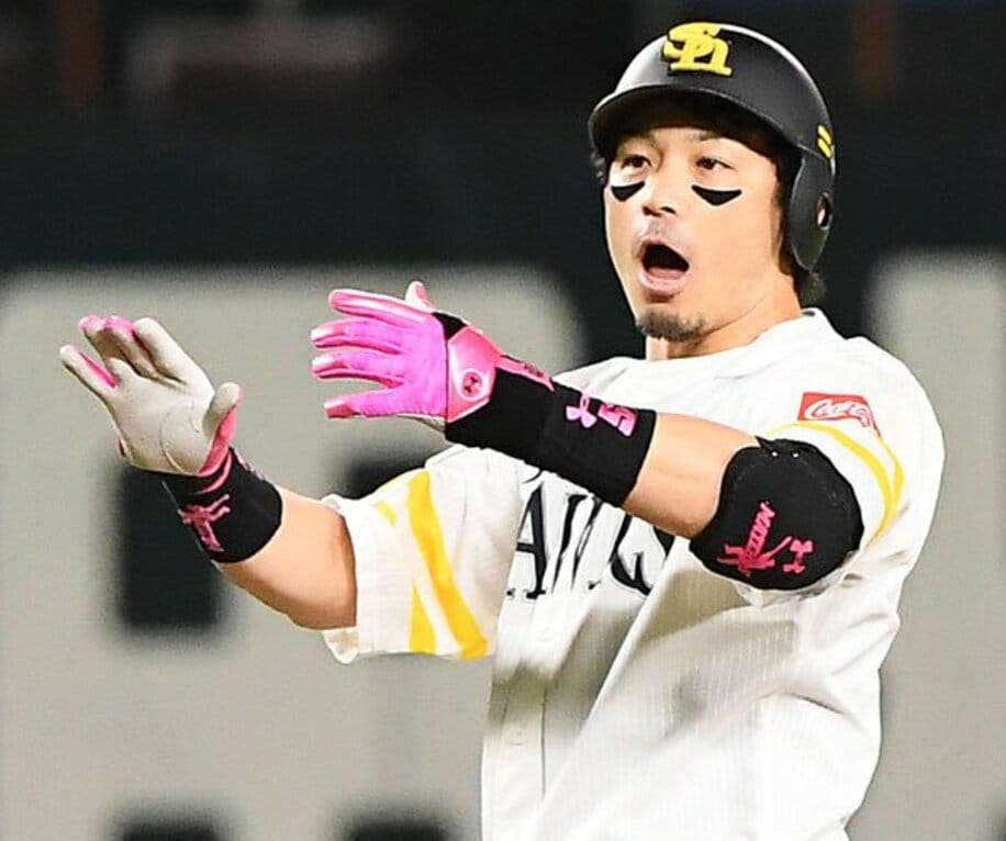  適時二塁打を放った松田宣浩