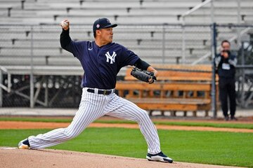  打者と対戦する田中（ロイター＝ＵＳＡ　Ｔｏｄａｙ　Ｓｐｏｒｔｓ）