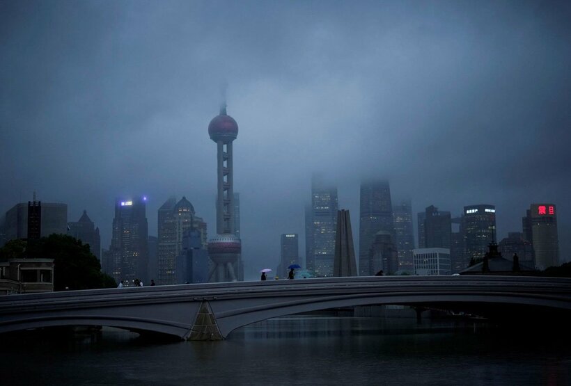  都心も風雨にさらされた（ロイター）