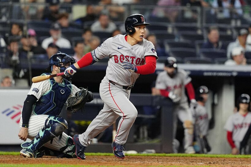 ヤンキース戦に出場した吉田正尚(ロイター＝USA　TODAY　Sports)