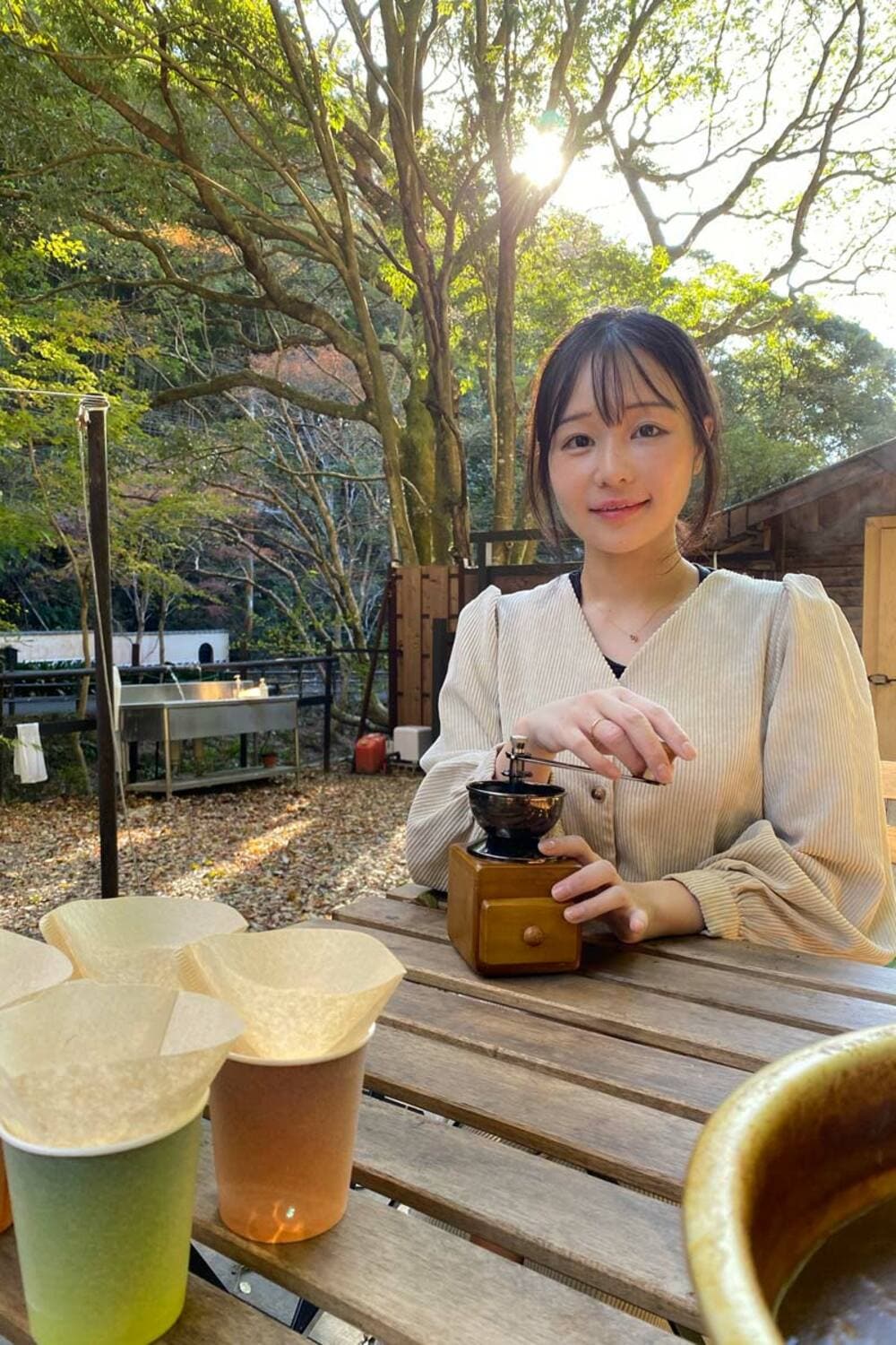 温泉から上がったら自分で入れたコーヒーを!