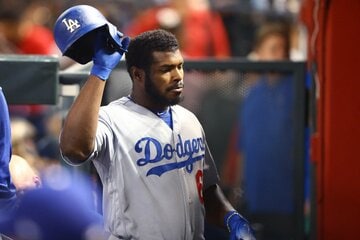 ドジャース時代のヤシエル・プイグ（ロイター＝USA TODAY Sports）
