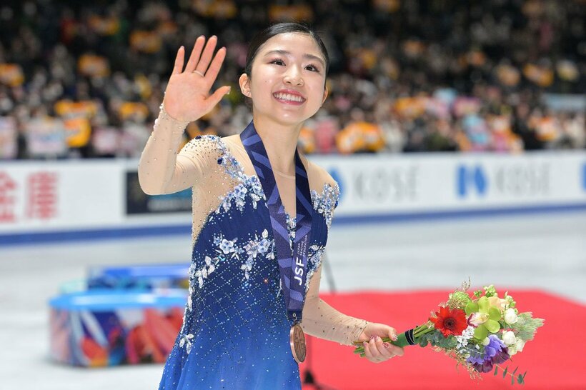 全日本３位となり、ミラノ五輪出場を決めた千葉百音　