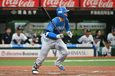 5回にこの日2安打目となる中前打を放った日本ハム・柴田獅子