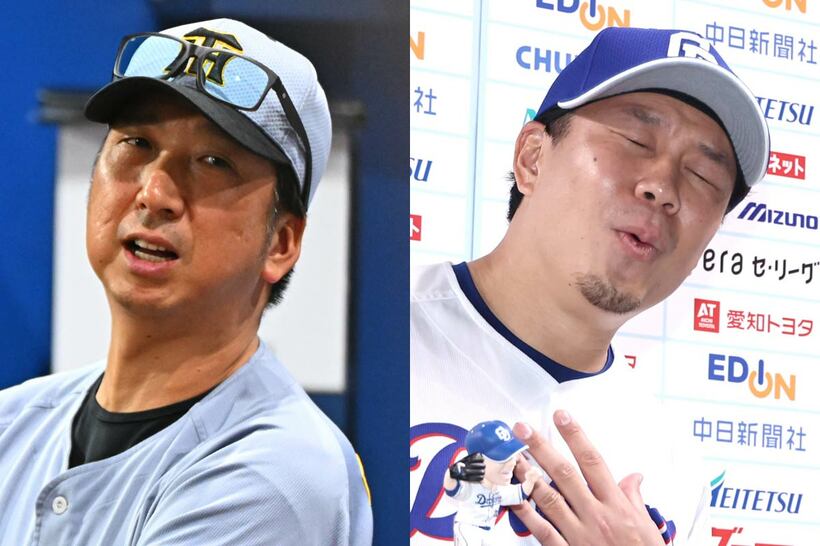 藤川監督（左）と大野雄大