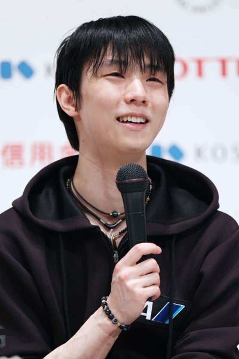  試合後の会見を行った羽生（代表撮影）