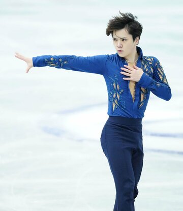  フリーの演技に臨んだ宇野昌磨（代表撮影）