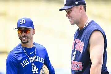 ムーキー・ベッツ（左）とアーロン・ジャッジ（ロイター）