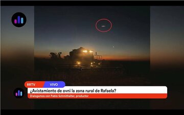 アルゼンチンに出現したUFO（ラジオ・ラファエラのフェイスブックから）