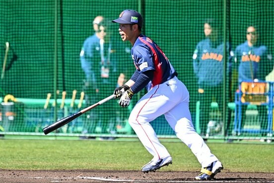 ライブBPで中前打を放った近藤健介