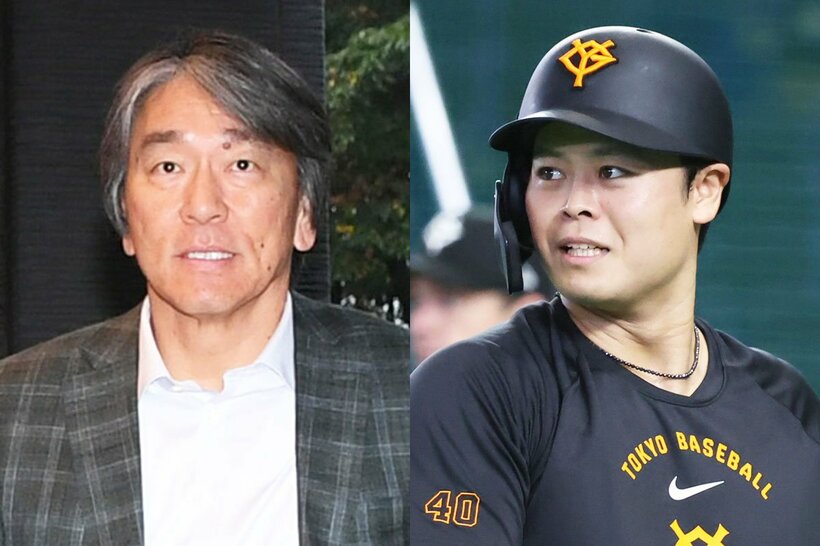 巨人・松井秀喜新監督(左)と中山礼都