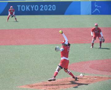  先発した上野由岐子