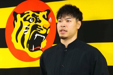 虎党へ感謝の言葉を口にした佐藤輝明