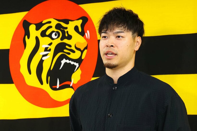 虎党へ感謝の言葉を口にした佐藤輝明