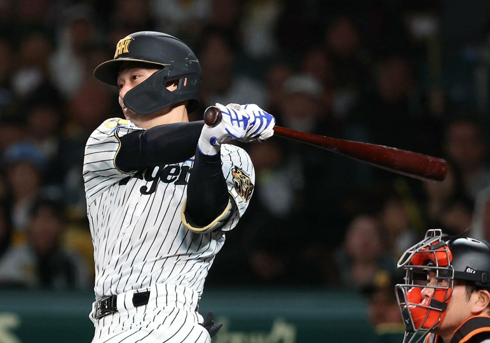 ３回にタイムリーを放った阪神の正捕手・坂本誠志郎