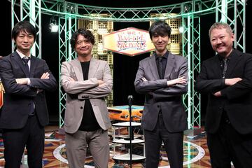 モンド杯チーム（左から滝沢和典、萩原聖人、佐々木寿人、村上淳）