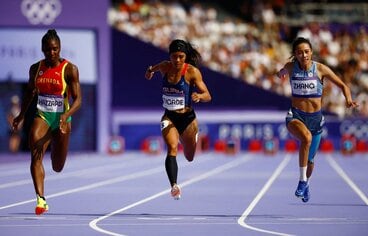 パリ五輪に出場した時の張博雅㊨（ロイター）