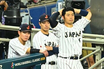 WBC期間は牧原大(左)、近藤(右)らソフトバンク勢を間近で見ていた阪神・坂本