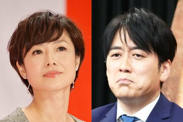 有働由美子(左)とTBS安住紳一郎アナ