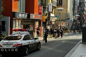 女性が刺された事件現場付近