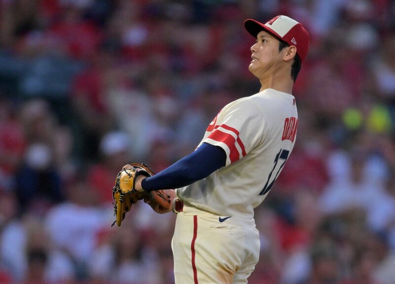  月間ＭＶＰ見えた！　気合の投球を見せた大谷（ロイター＝ＵＳＡ　ＴＯＤＡＹ　Ｓｐｏｒｔｓ）