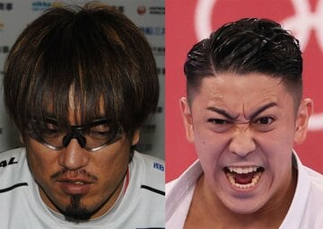  左から池崎と喜友名