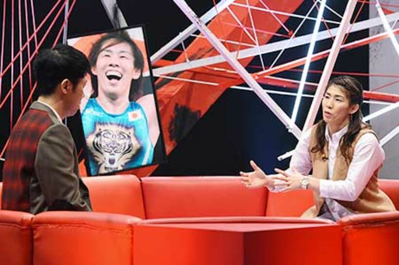 小籔千豊（左）と吉田沙保里