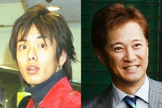 岸田健作(左)と中居正広氏