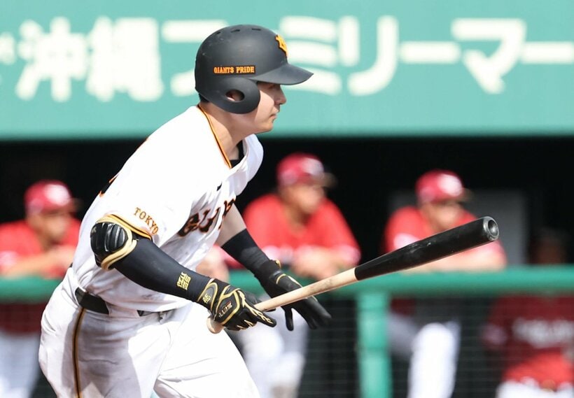 ２３日の楽天戦で適時打を放った泉口友汰
