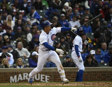  ５回にメジャー初安打を放った鈴木（ロイター＝USA　TODAY　Sports)