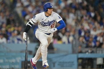 ブレーブス戦で適時打を放った大谷翔平（ロイター）