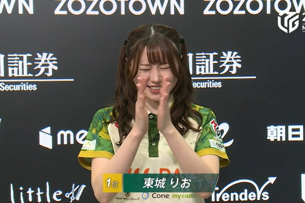 自らの1位はもちろんチームのポイント加算に喜ぶ東城選手