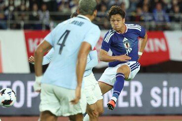 スーパーゴールを決めた松木玖生