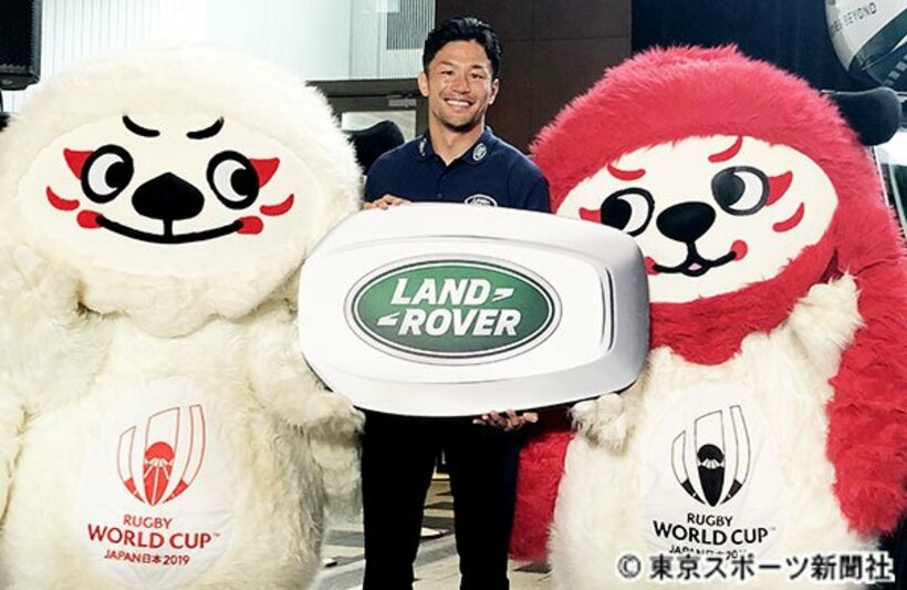  廣瀬氏は日本大会公式マスコット「レンジー」とイベントに出席